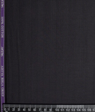 Soktas  Giza Cotton Striped Shirting Fabric (Dark Grey)