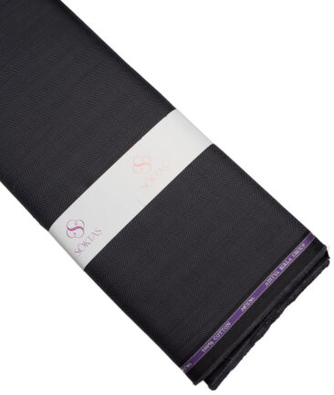 Soktas  Giza Cotton Striped Shirting Fabric (Dark Grey)