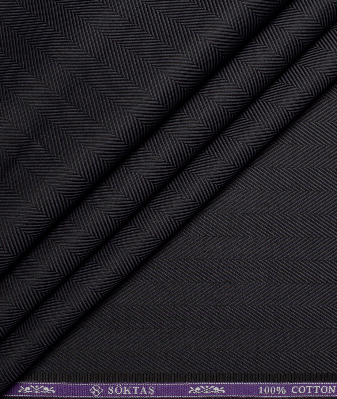 Soktas Giza Cotton Striped Shirting Fabric (Dark Grey) Soktas Giza Cotton Striped Shirting Fabric (Dark Grey)