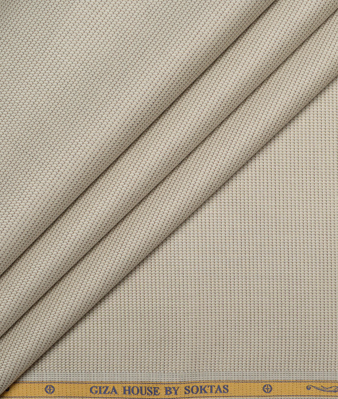 Soktas Giza Cotton Structured Shirting Fabric (Light Brown) Soktas Giza Cotton Structured Shirting Fabric (Light Brown)