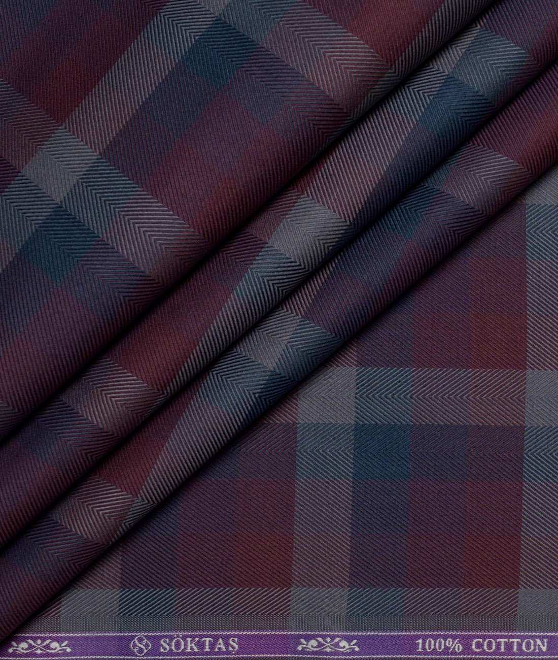 Soktas Giza Cotton Checks Shirting Fabric (Maroon) Soktas Giza Cotton Checks Shirting Fabric (Maroon)