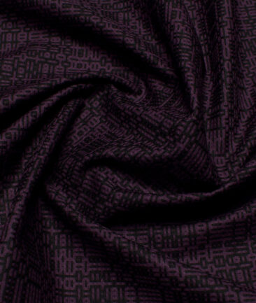 Soktas  Giza Cotton Self Design Shirting Fabric (Purple)