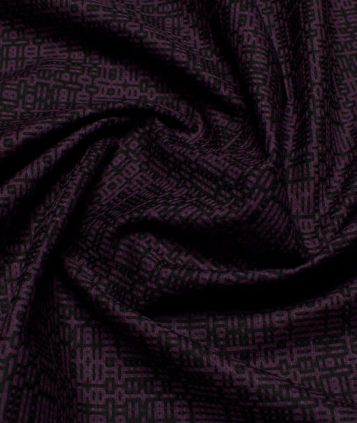 Soktas  Giza Cotton Self Design Shirting Fabric (Purple)