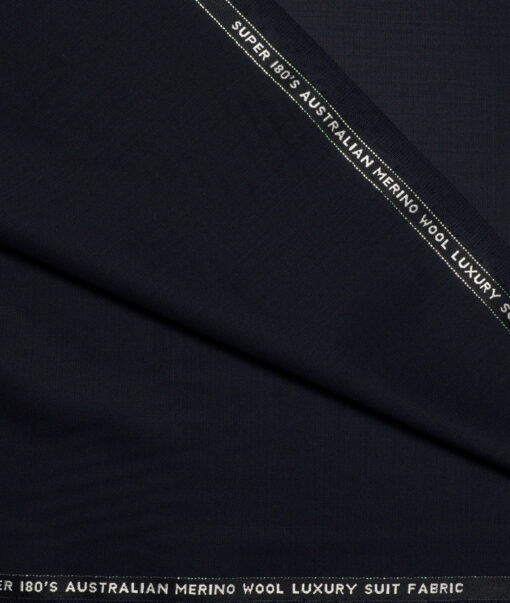 Vercelli Italy Super 180's Solids 70% Merino Wool Suiting Fabric (Midnight Navy Blue)