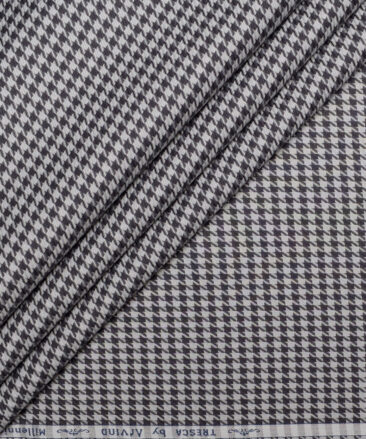 Tresca by Arvind  Cotton Structured Shirting Fabric (Grey)