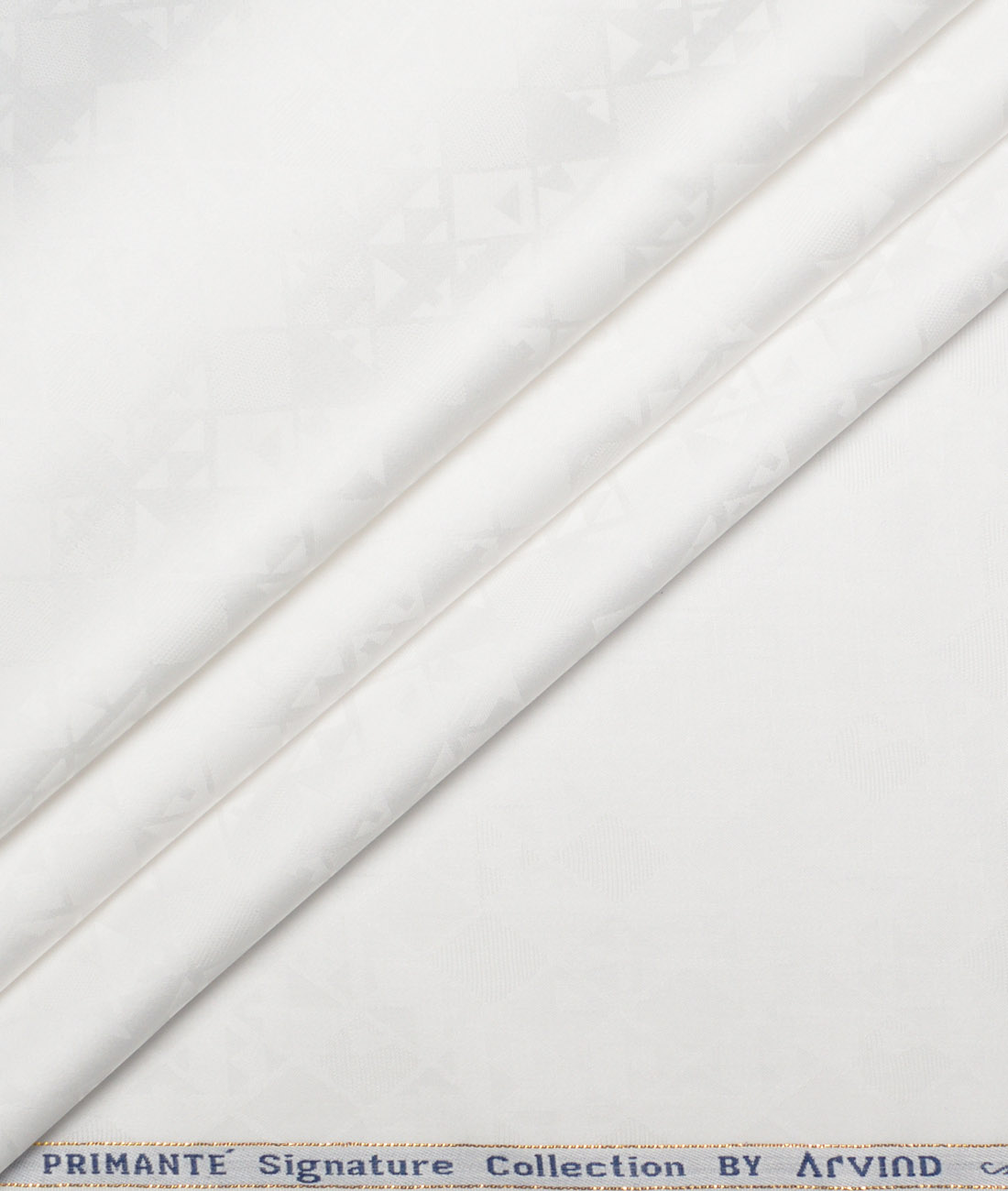 Tresca by Arvind 1 Ply 90's Giza Cotton Self Design Shirting Fabric (White) Tresca by Arvind 1 Ply 90's Giza Cotton Self Design Shirting Fabric (White)