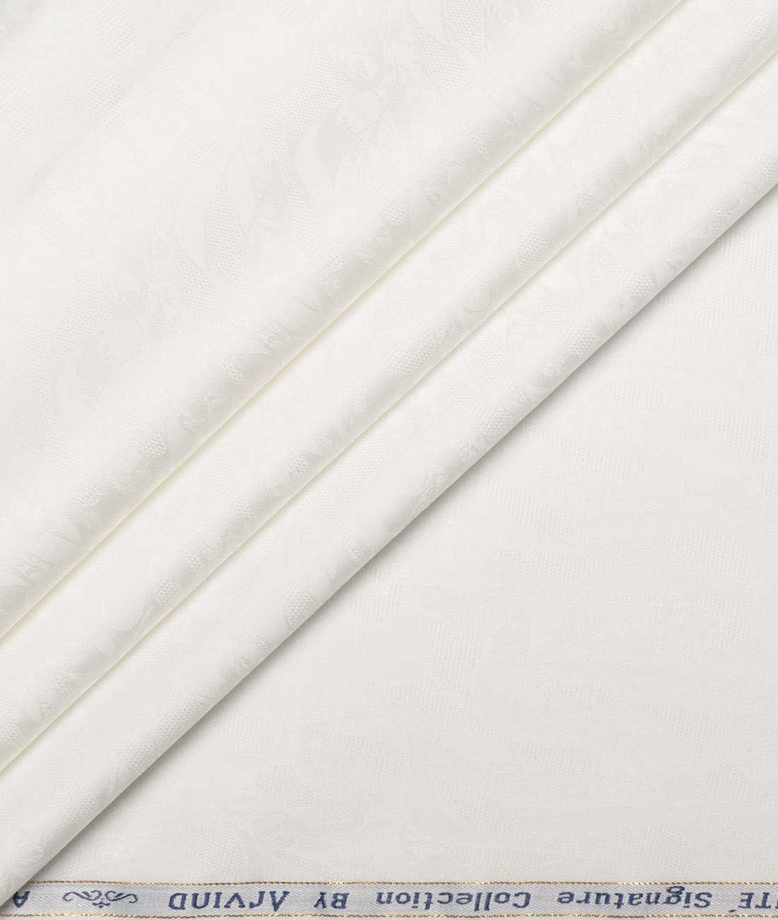 Primante by Arvind 1 Ply 90's Giza Cotton Self Design Shirting Fabric (White) Primante by Arvind 1 Ply 90's Giza Cotton Self Design Shirting Fabric (White)