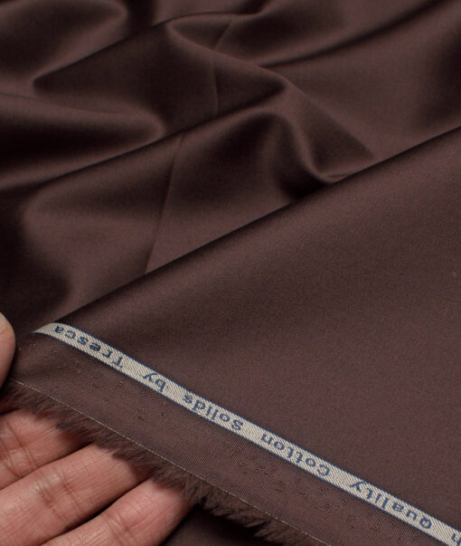 Tresca by Arvind  Cotton Solids Shirting Fabric (Dark Coffee Brown)
