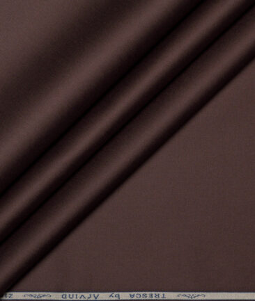 Tresca by Arvind  Cotton Solids Shirting Fabric (Dark Coffee Brown)