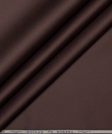 Tresca by Arvind  Cotton Solids Shirting Fabric (Dark Coffee Brown)