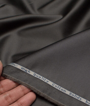 Tresca by Arvind  Cotton Solids Shirting Fabric (Dark Grey)