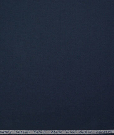 Tresca by Arvind  Cotton Solids Stretchable Shirting Fabric (Dark Royal Blue)