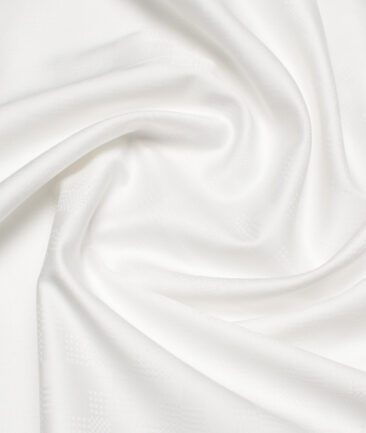 Tresca by Arvind  Cotton Self Design Shirting Fabric (White)