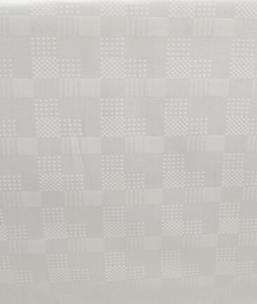 Tresca by Arvind  Cotton Self Design Shirting Fabric (White)