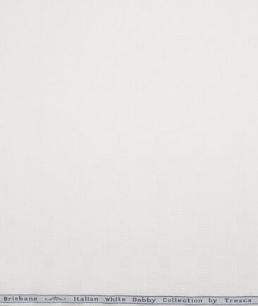 Tresca by Arvind  Cotton Self Design Shirting Fabric (White)
