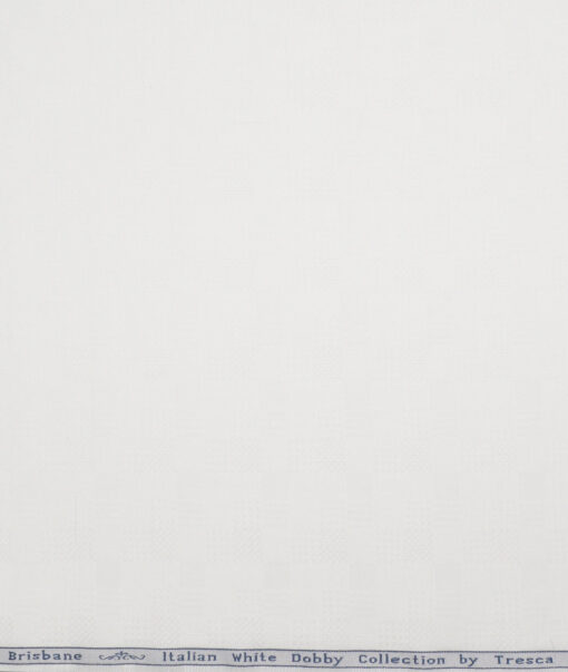 Tresca by Arvind  Cotton Self Design Shirting Fabric (White)