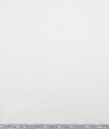 Tresca by Arvind  Cotton Self Design Shirting Fabric (White)