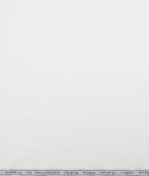 Tresca by Arvind  Cotton Self Design Shirting Fabric (White)