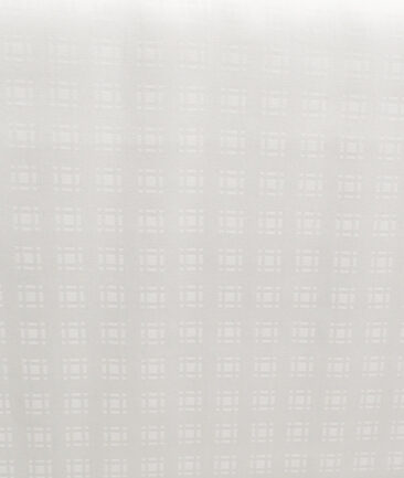Tresca by Arvind  Cotton Self Design Shirting Fabric (White)