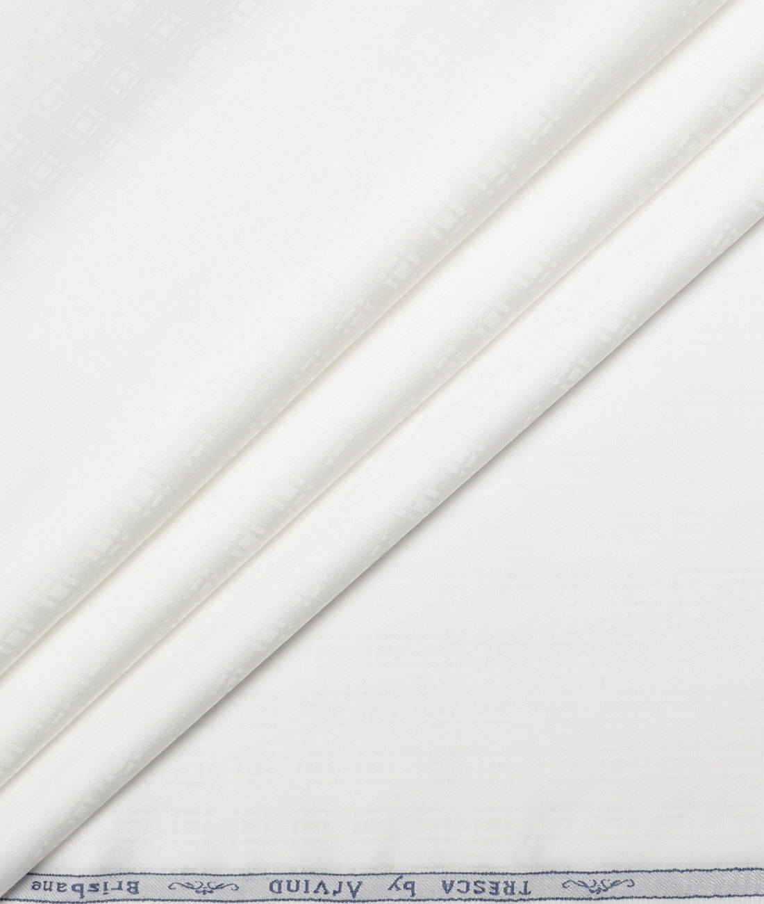 Tresca by Arvind Cotton Self Design Shirting Fabric (White) Tresca by Arvind Cotton Self Design Shirting Fabric (White)