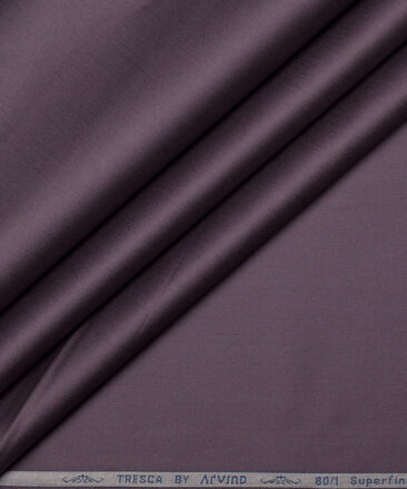 Tresca by Arvind 1 Ply 80's Giza Cotton Solids Shirting Fabric (Falcon Purple)