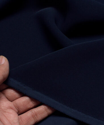 Absoluto  Solids Terry Rayon Unstitched Flowy Japanese 4 Way Stretchable Lachka Suiting Fabric (Dark Royal Blue)