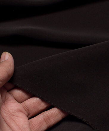 Italian Channel  Solids Terry Rayon Unstitched Flowy Japanese 4 Way Stretchable Lachka Suiting Fabric (Dark Chocolate Brown)