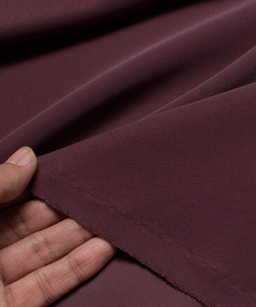 Italian Channel  Solids Terry Rayon Unstitched Flowy Japanese 4 Way Stretchable Lachka Suiting Fabric (Dark Mauve)