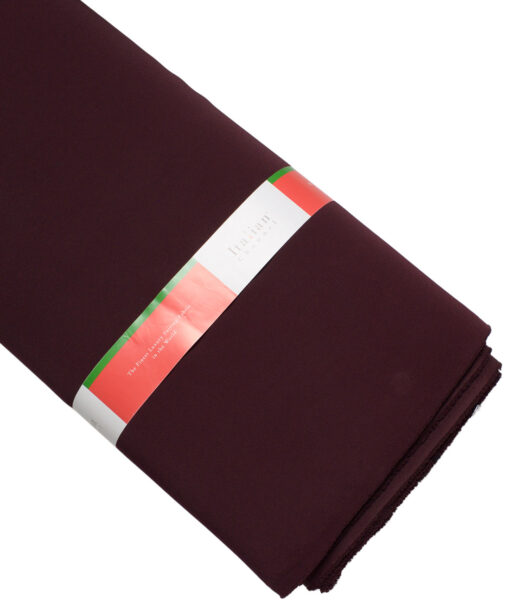 Italian Channel  Solids Terry Rayon Unstitched Flowy Japanese 4 Way Stretchable Lachka Suiting Fabric (Dark Wine)