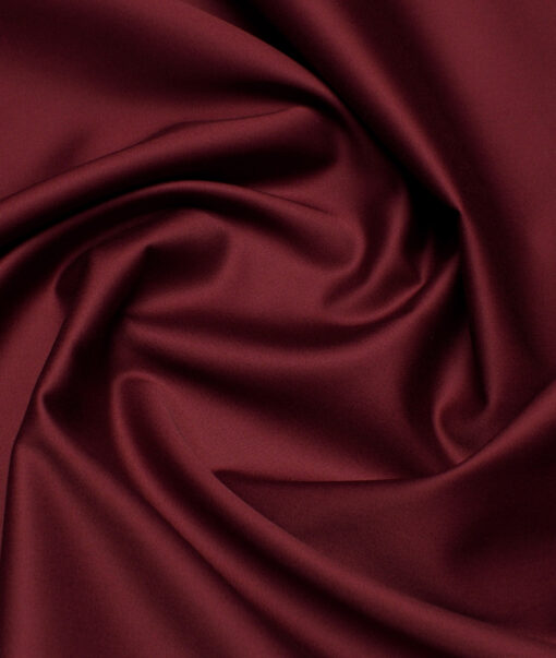 Luthai  Luxury Cotton Solids Shirting Fabric (Maroon)