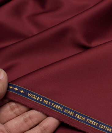 Luthai  Luxury Cotton Solids Shirting Fabric (Maroon)