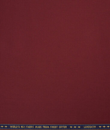 Luthai  Luxury Cotton Solids Shirting Fabric (Maroon)