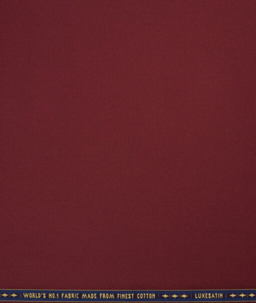 Luthai  Luxury Cotton Solids Shirting Fabric (Maroon)