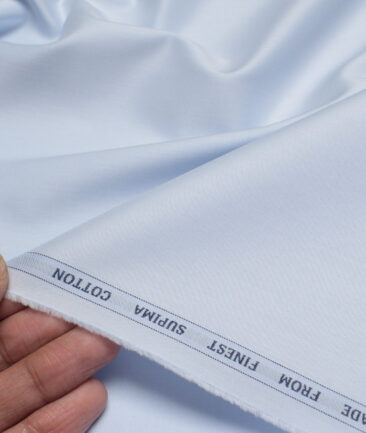 Luthai 1 Ply 70's Supima Cotton Solids Shirting Fabric (Sky Blue)