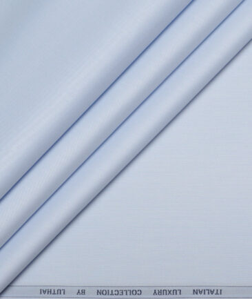 Luthai 1 Ply 70's Supima Cotton Solids Shirting Fabric (Sky Blue)