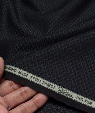 Luthai  Supima Cotton Structured Shirting Fabric (Blackish Grey)
