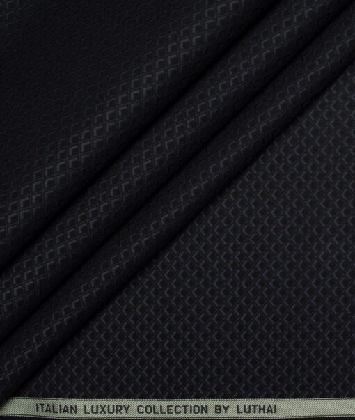 Luthai Supima Cotton Structured Shirting Fabric (Blackish Grey) Luthai Supima Cotton Structured Shirting Fabric (Blackish Grey)