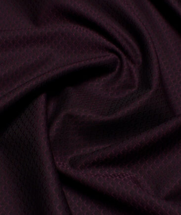 Luthai  Supima Cotton Structured Shirting Fabric (Dark Wine)