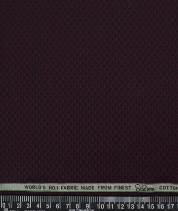 Luthai  Supima Cotton Structured Shirting Fabric (Dark Wine)