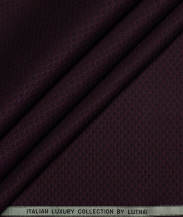 Luthai  Supima Cotton Structured Shirting Fabric (Dark Wine)