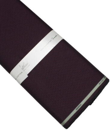 Luthai  Supima Cotton Structured Shirting Fabric (Dark Wine)