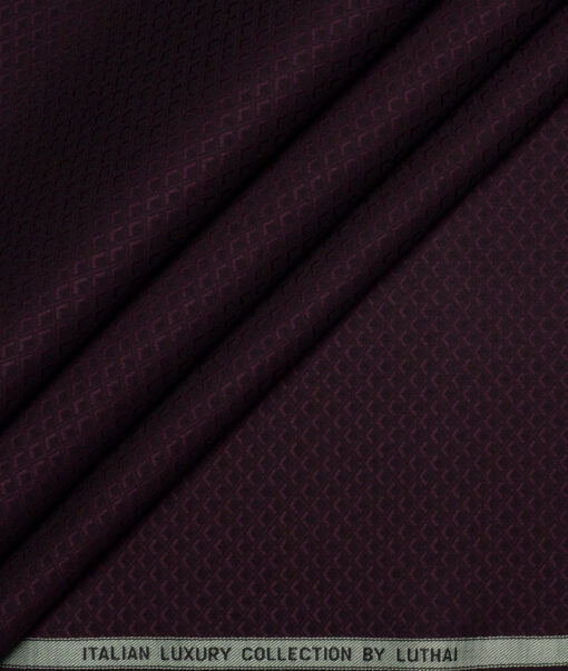 Luthai Supima Cotton Structured Shirting Fabric (Dark Wine) Luthai Supima Cotton Structured Shirting Fabric (Dark Wine)