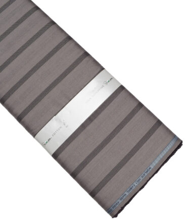 Luthai  Supima Cotton Striped Shirting Fabric (Brown)