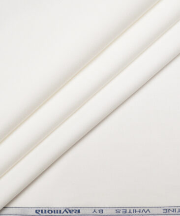 Raymond  Premium Cotton Solids Shirting Fabric (White)