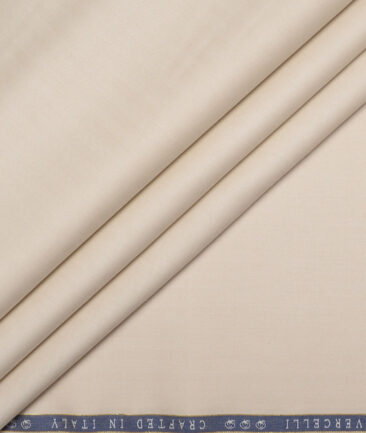 Vercelli Italy 2 Ply 140's Supima Cotton Striped Shirting Fabric (Desert Sand Beige)