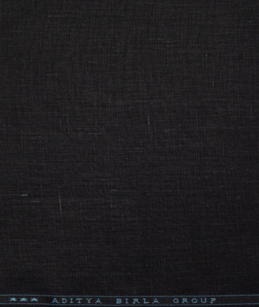 Linen Club 40 LEA Solids 100% Linen Suiting Fabric (Jet Black)