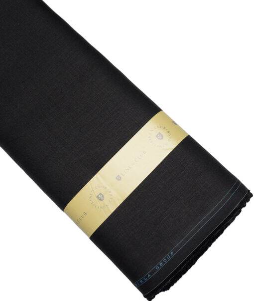 Linen Club 40 LEA Solids 100% Linen Suiting Fabric (Jet Black)