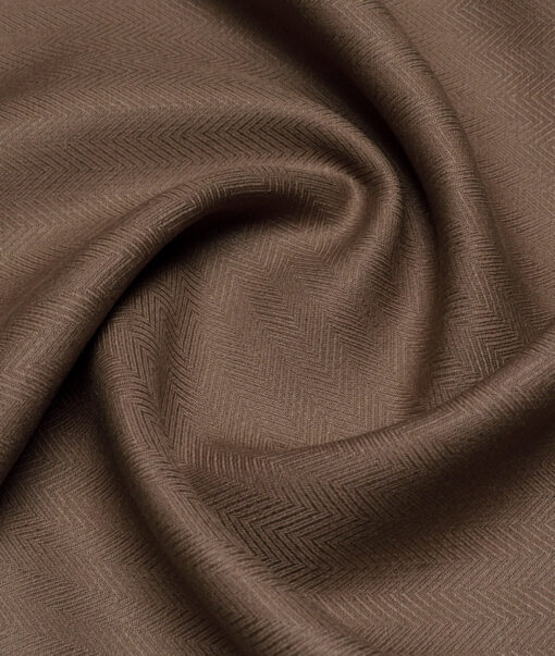 Linen Club 40 LEA Striped 100% Linen Suiting Fabric (Brown)