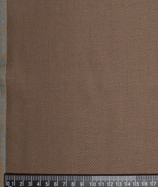 Linen Club 40 LEA Striped 100% Linen Suiting Fabric (Brown)