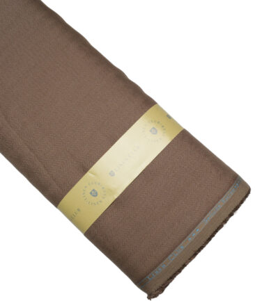 Linen Club 40 LEA Striped 100% Linen Suiting Fabric (Brown)